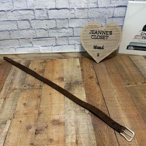 Cavenders Boot City Brown Genuine Leather Belt Size 36